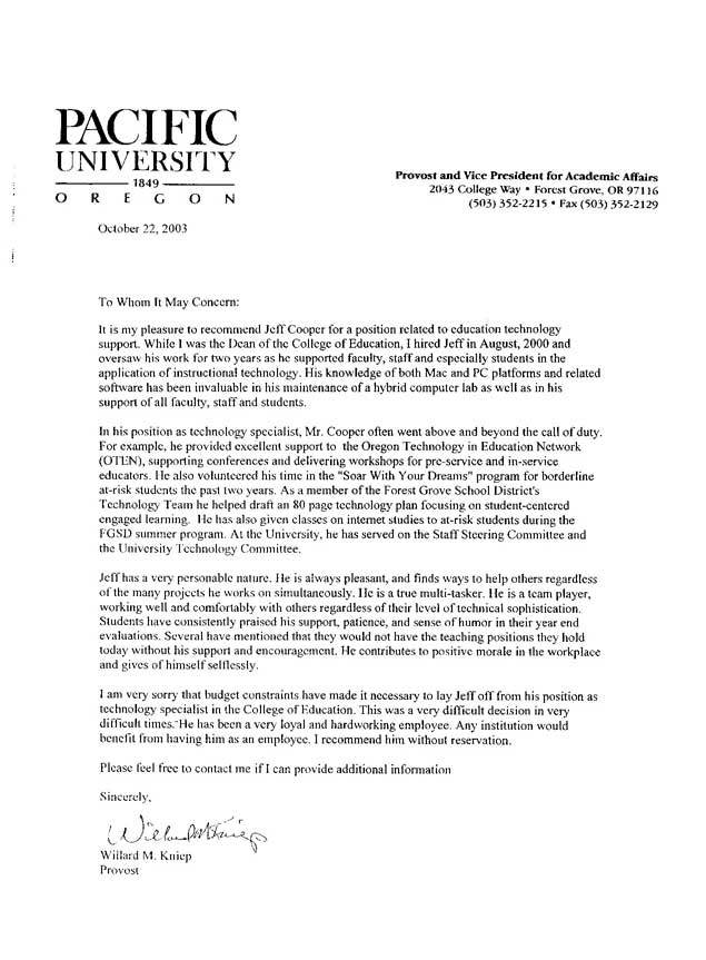 Recommendation Letter For Student Templates Free Printable