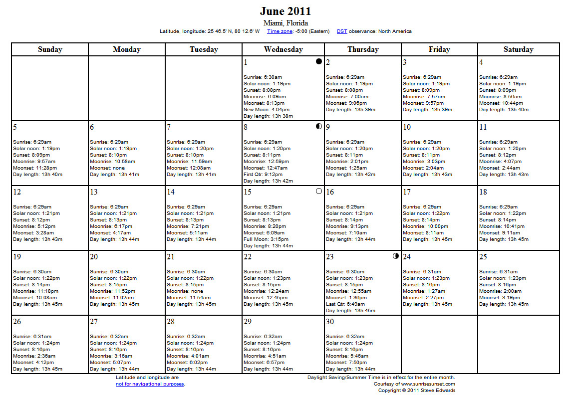 Sunset Calendar templates free printable