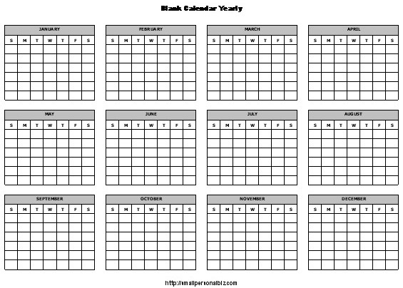 Templates Of Yearly Calendars Templates Free Printable