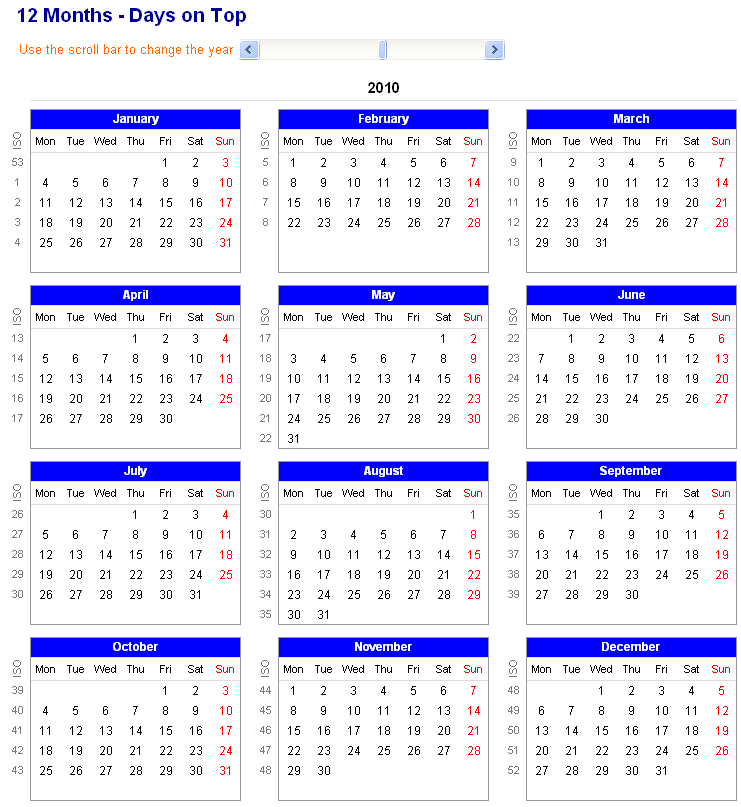 Image of adjustable and printable Excel Calendar 12 month Image of adjustable and printable Excel Calendar 12 month