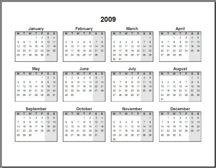 2009 Calendar | 2017 calendar with holidays 2009 Calendar | 2017 calendar with holidays