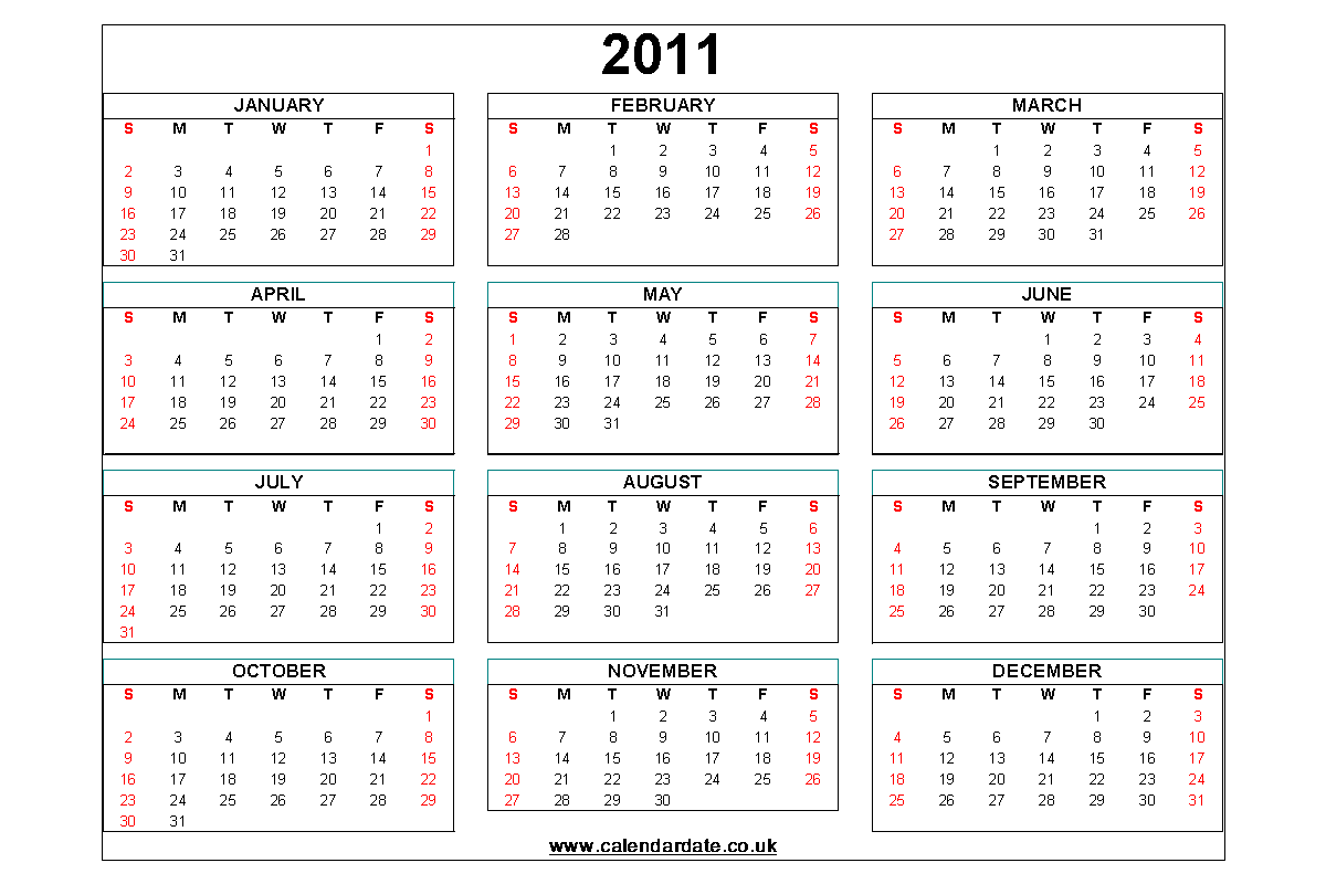 2011 Calendars 2011 Calendars