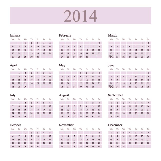Free Calendar Template 2014 | sanjonmotel