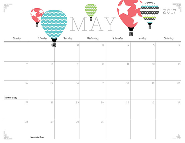 Cute and Crafty 2017 Printable Calendar iMom