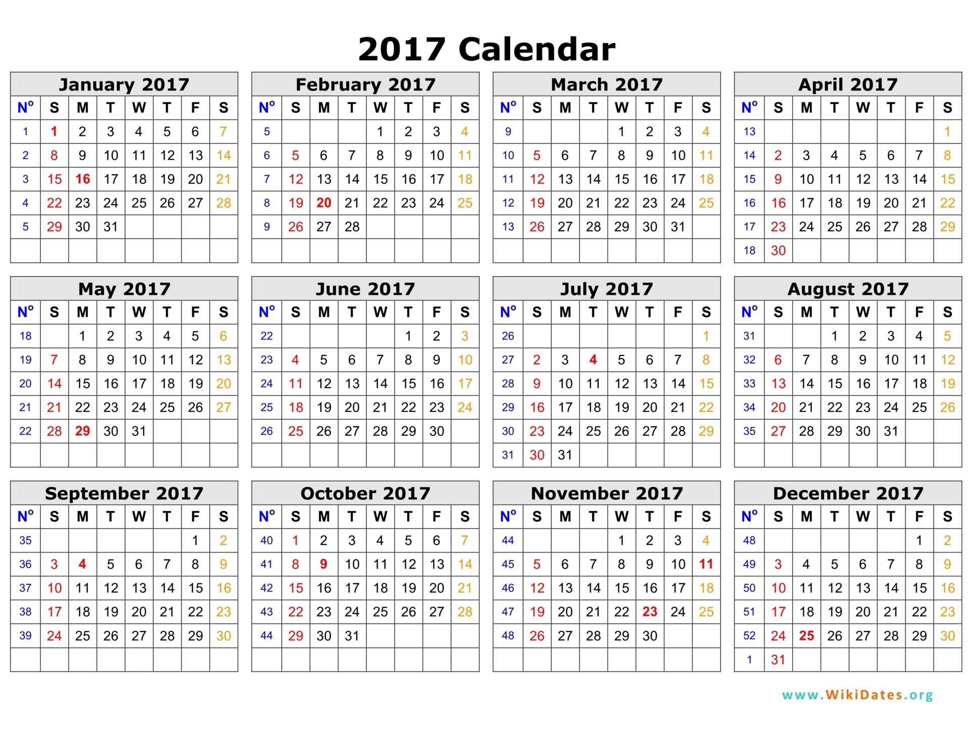 2017 Calendar In Word | 2017 calendar with holidays 2017 Calendar In Word | 2017 calendar with holidays