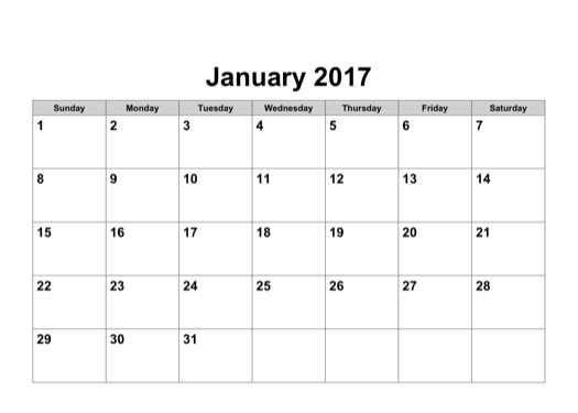 2017 Calendar In Word | yearly calendar template 2017 Calendar In Word | yearly calendar template