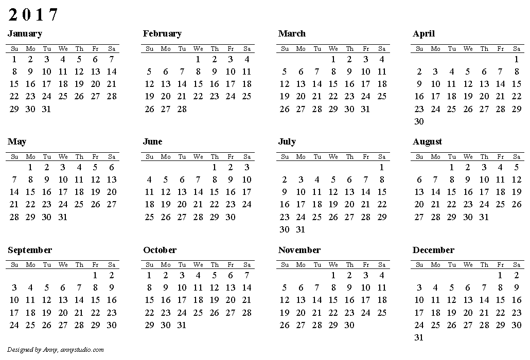 Free Printable Calendars and Planners 2017, 2018, 2019, 2020 Free Printable Calendars and Planners 2017, 2018, 2019, 2020