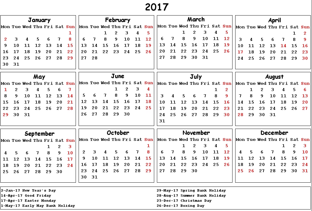 2017 Calendar UK Holidays | Printable Calendar Templates 2017 Calendar UK Holidays | Printable Calendar Templates