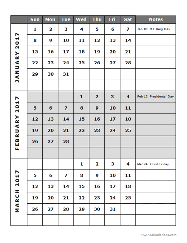 2017 Quarterly Calendar Template 14P Free Printable Templates 2017 Quarterly Calendar Template 14P Free Printable Templates
