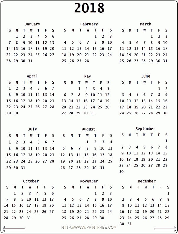 2018 Calendar | WikiDates.org 2018 Calendar | WikiDates.org