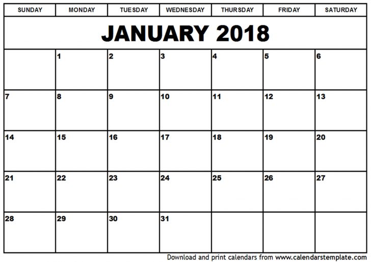 2018 Calendar Printable Free | printable calendar templates