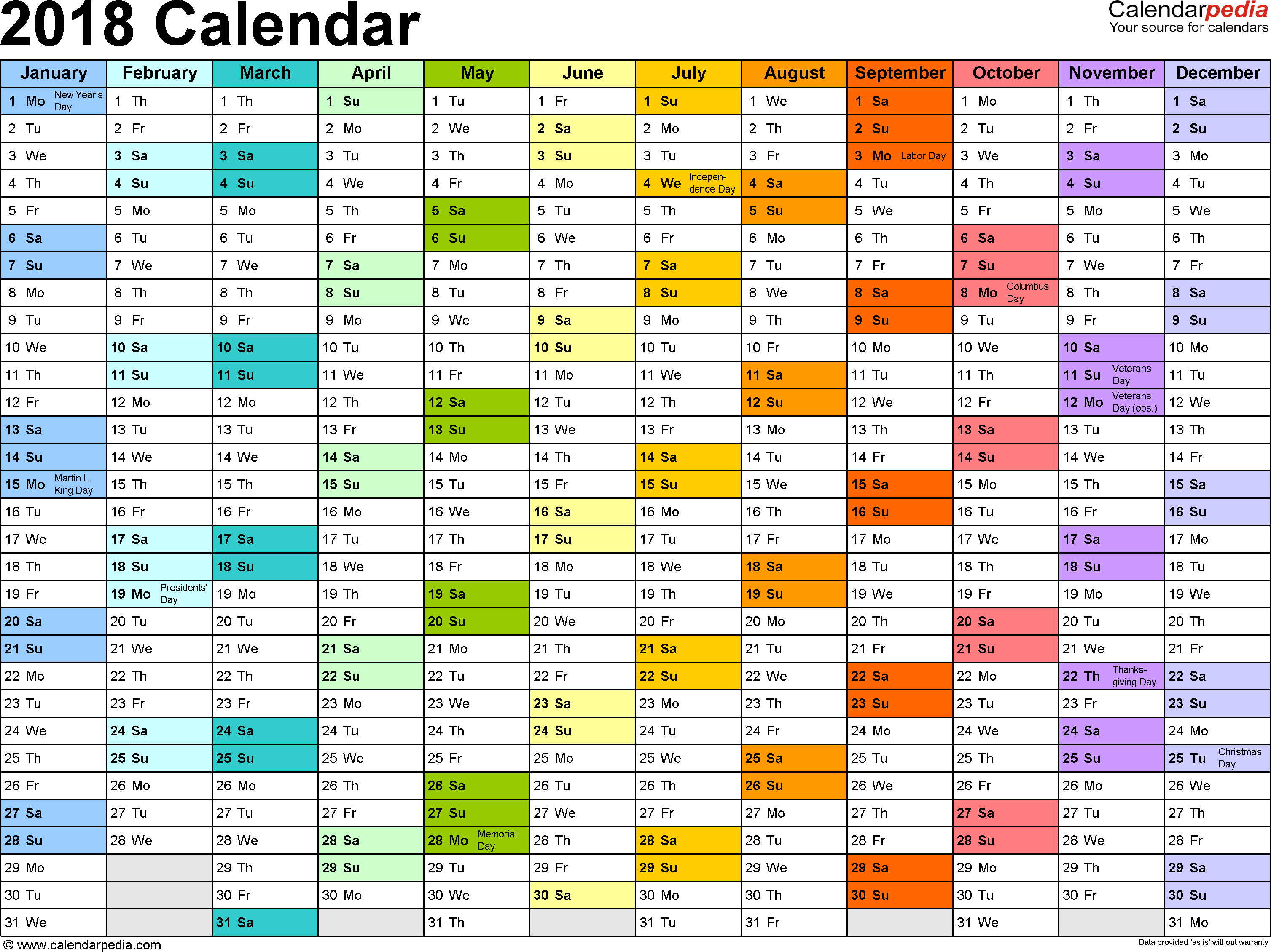 2018 Calendar 17 Free Printable Word Calendar Templates 2018 Calendar 17 Free Printable Word Calendar Templates