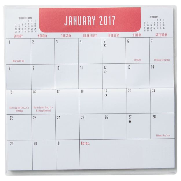 2018 Pocket Calendar | yearly calendar printable