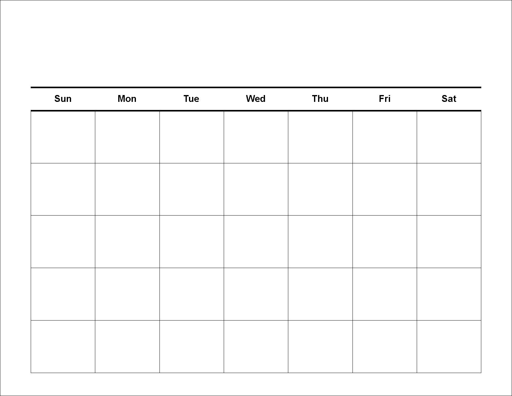 30 Day Calendar Template | printable calendar templates