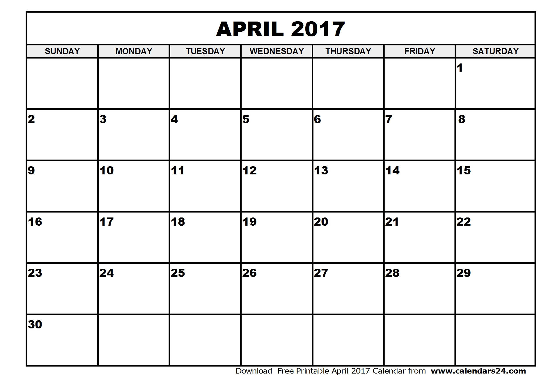 April 2017 Calendar & May 2017 Calendar