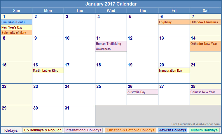 April 2017 Calendar With Holidays | printable calendar templates