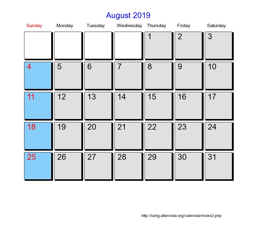 2019 Calendar Style 6 Free Printable Calendars 2019 Calendar Style 6 Free Printable Calendars