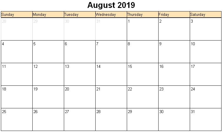 August 2019 Roman Catholic Saints Calendar