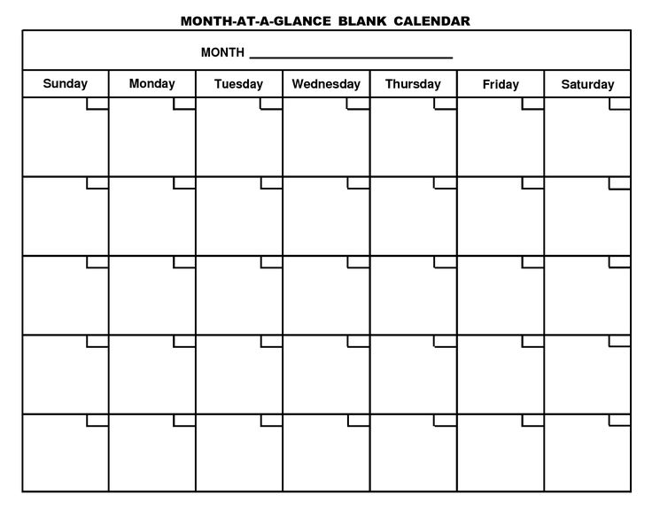 Blank Calendar 2017 Template – Free Printable Blank Monthly Calendars Blank Calendar 2017 Template – Free Printable Blank Monthly Calendars