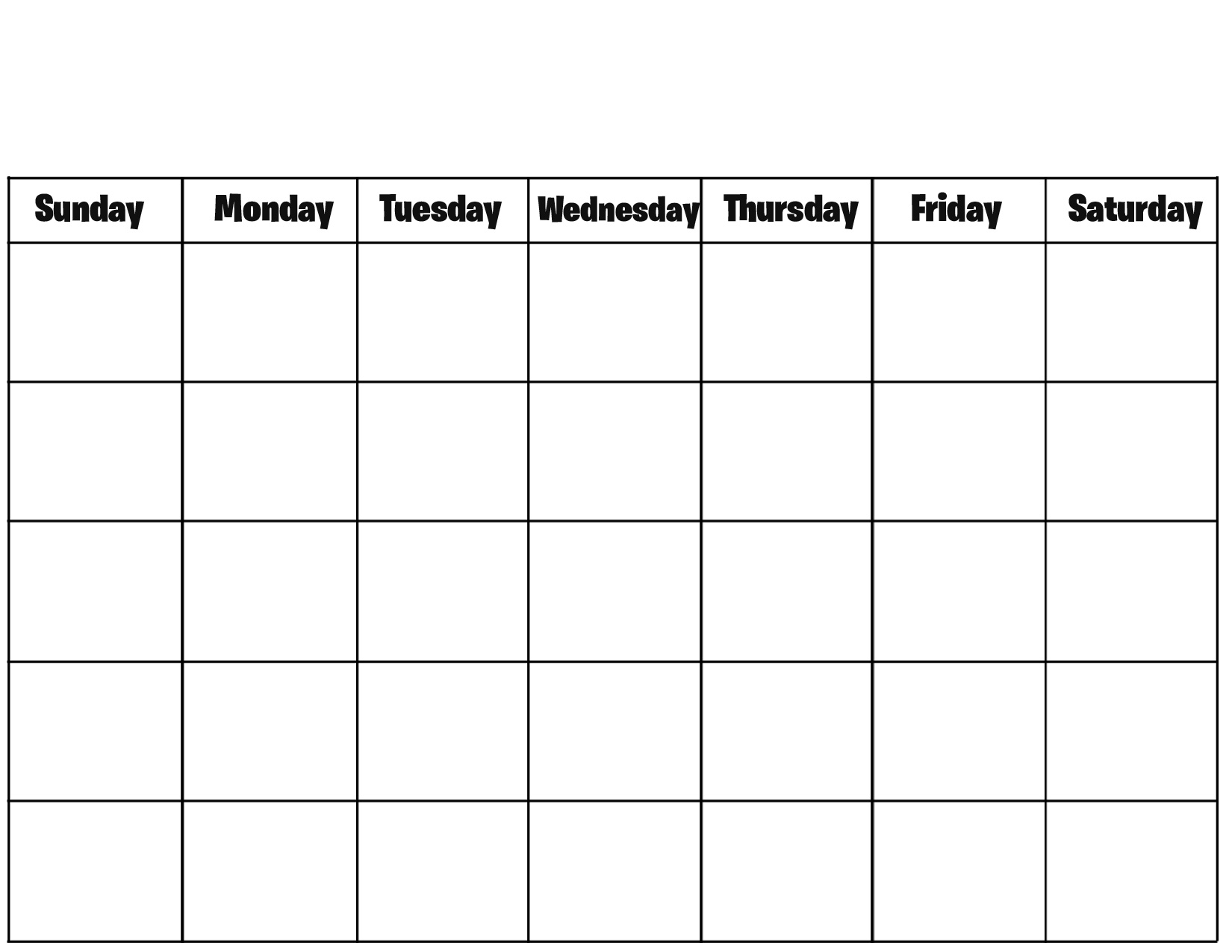 Blank Calendar 2017 Template – Free Printable Blank Monthly Calendars Blank Calendar 2017 Template – Free Printable Blank Monthly Calendars