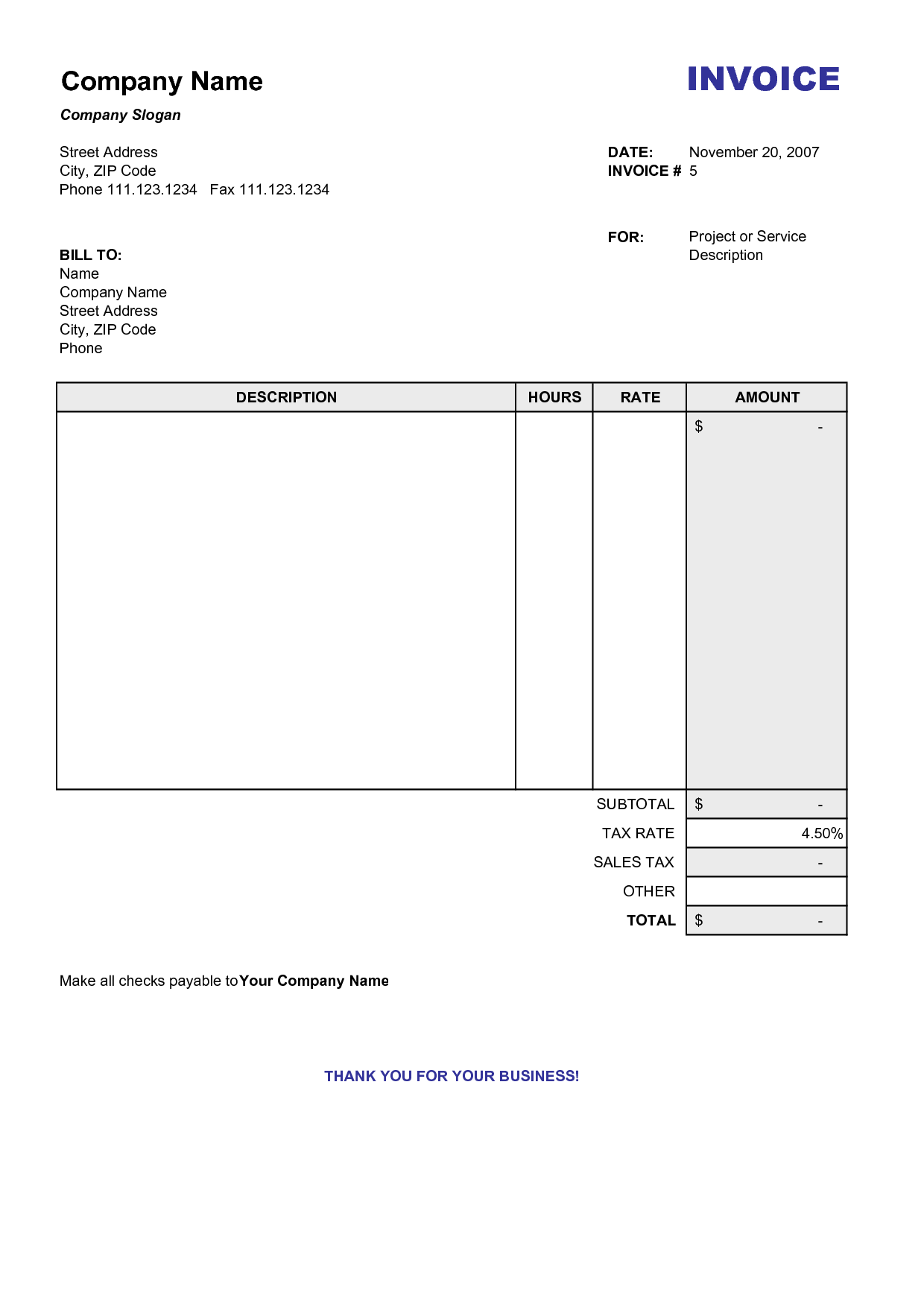 blank invoice excel download free invoice template IKoPys | free blank invoice excel download free invoice template IKoPys | free