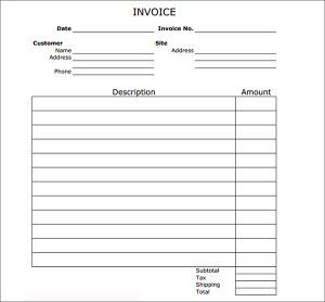 Sample Blank Print Paper Invoice Templates Sample Blank Print Paper Invoice Templates
