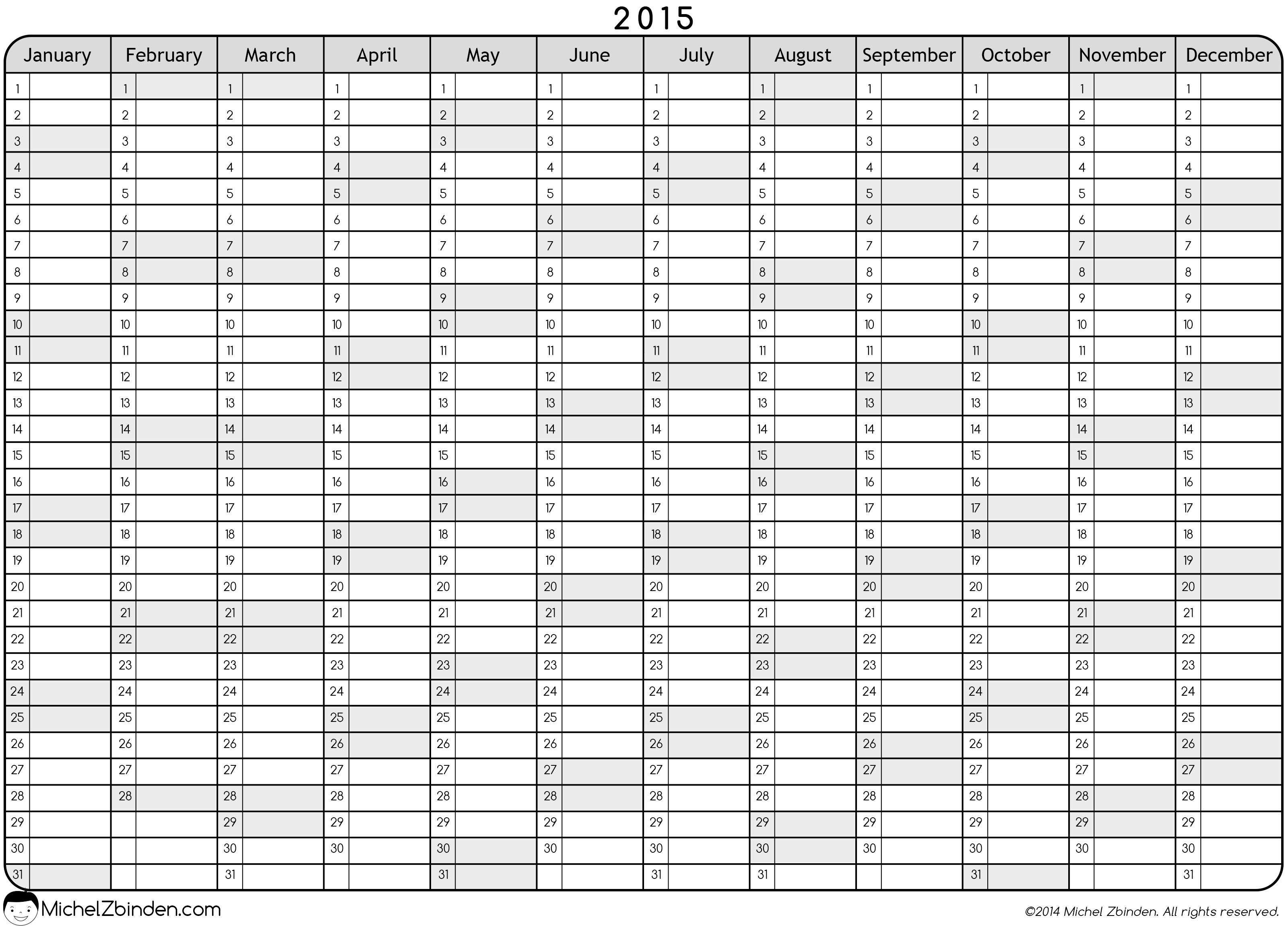 Yearly Calendar 2015 | yearly calendar printable Yearly Calendar 2015 | yearly calendar printable