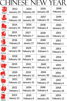 Chinese Yearly Calendar | yearly calendar printable