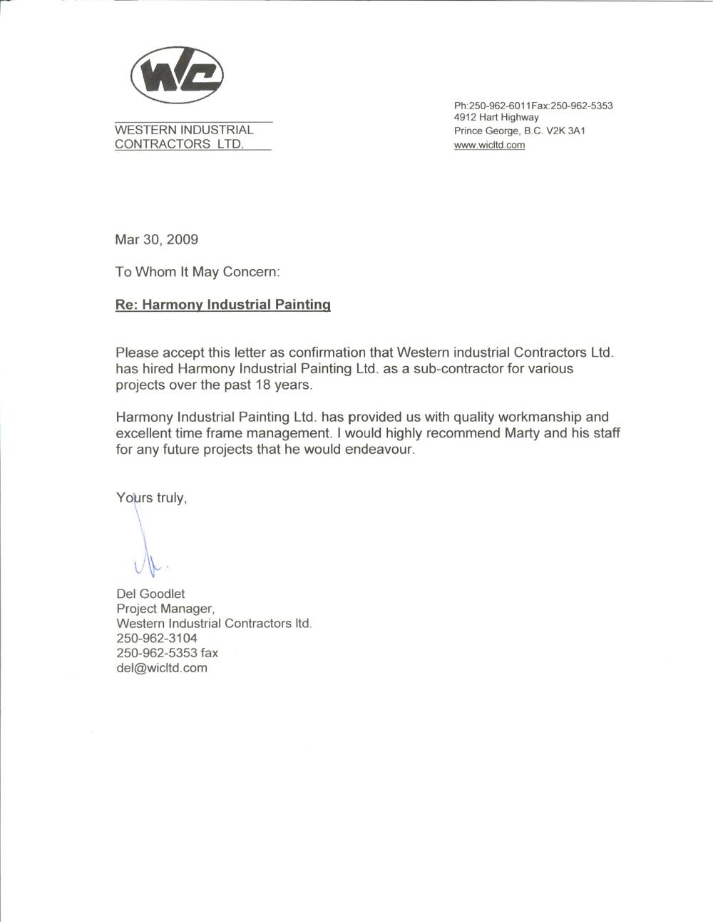 Contractor Recommendation Letter Perfect Christmas Throughout Contractor Recommendation Letter Perfect Christmas Throughout