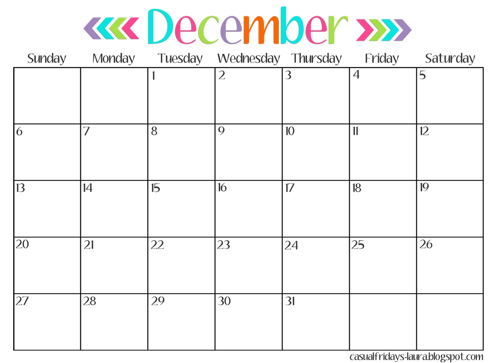 December 2017 Calendar Cute | weekly calendar template
