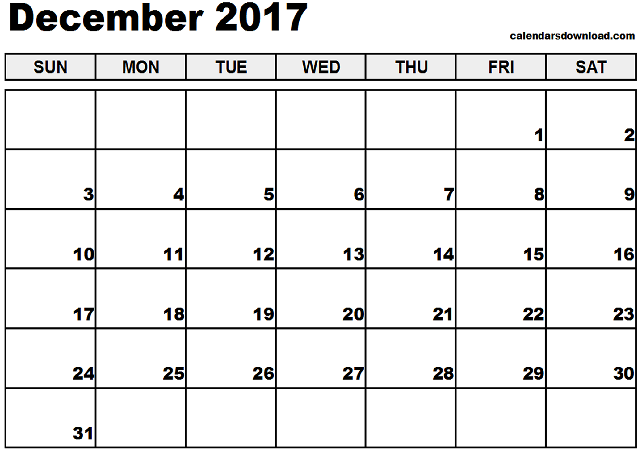 December 2017 Calendar Template | weekly calendar template December 2017 Calendar Template | weekly calendar template