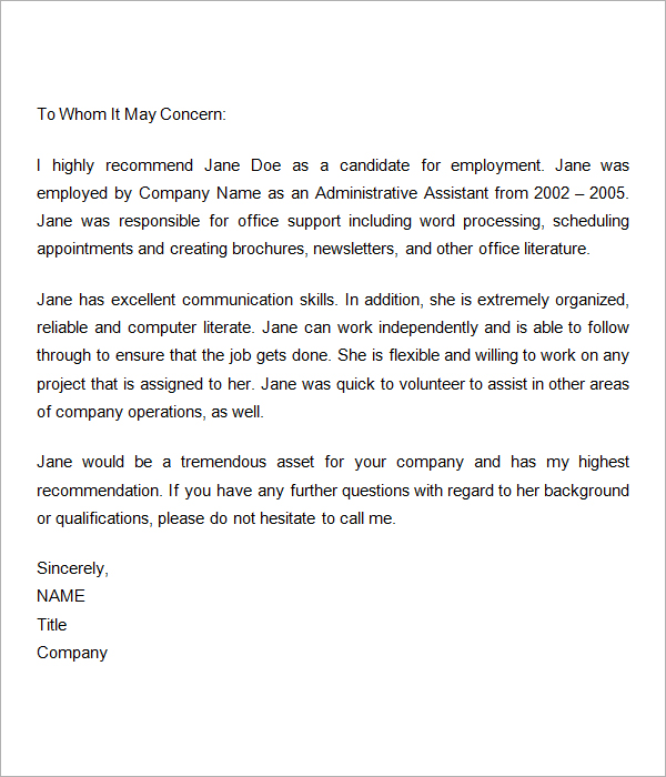 1000+ ideas about Employee Recommendation Letter on Pinterest 