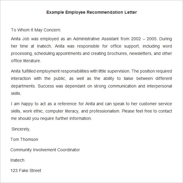 1000+ ideas about Employee Recommendation Letter on Pinterest 1000+ ideas about Employee Recommendation Letter on Pinterest