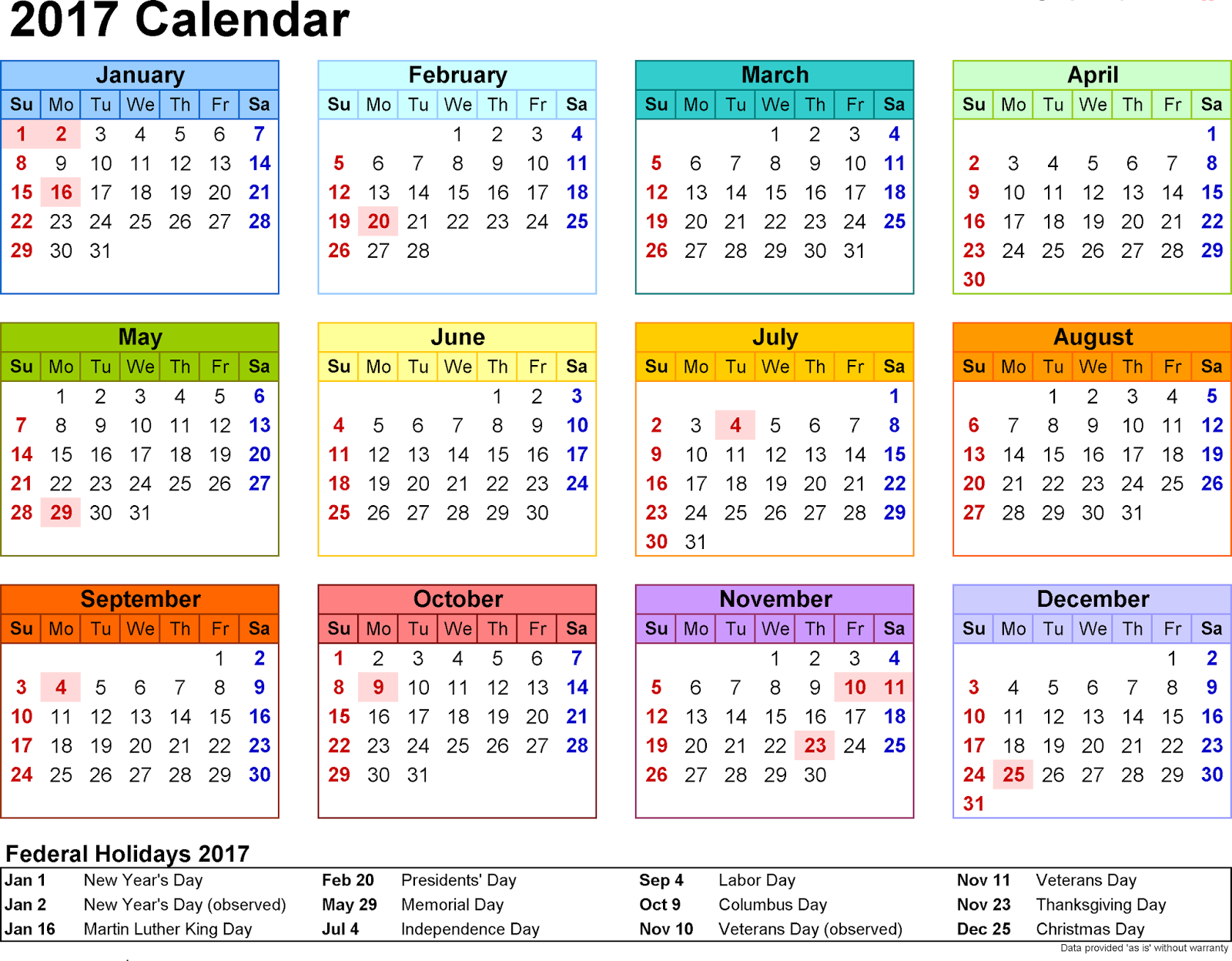 Islamic Calendar 2017 with Muslim Holidays
