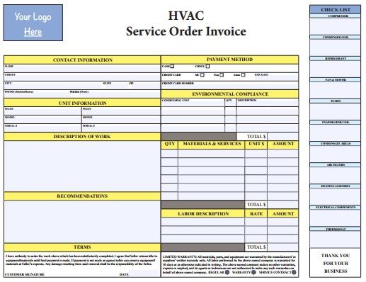 1000+ images about HVAC Invoice Templates on Pinterest | Words 