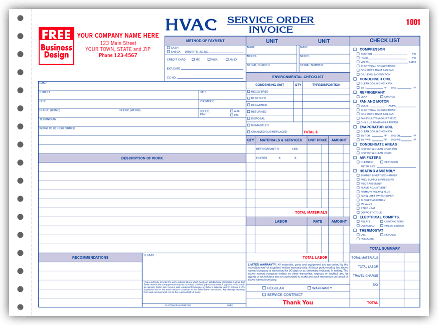 Hvac Invoice Template | printable invoice template Hvac Invoice Template | printable invoice template