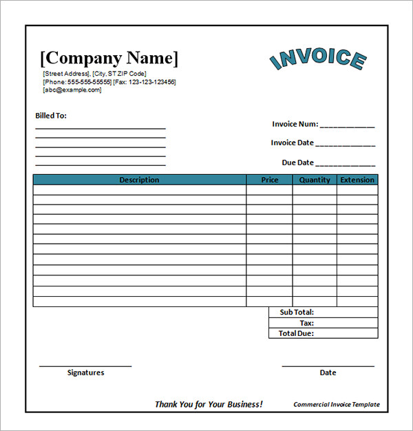 Invoice Template Excel Download Free templates free printable