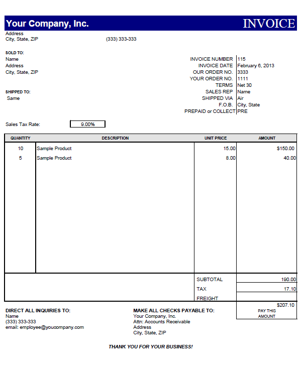 Blank Invoice Template 30+ Documents in Word, Excel, PDF Blank Invoice Template 30+ Documents in Word, Excel, PDF