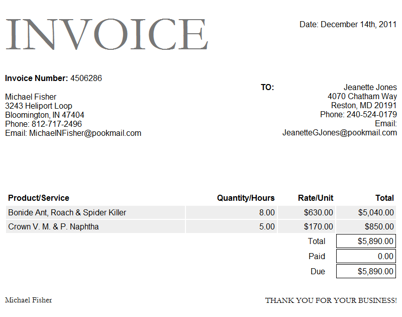 Invoice Template In Word Format | printable invoice template