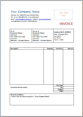Free Invoice Templates For Word, Excel, Open Office | InvoiceBerry Free Invoice Templates For Word, Excel, Open Office | InvoiceBerry