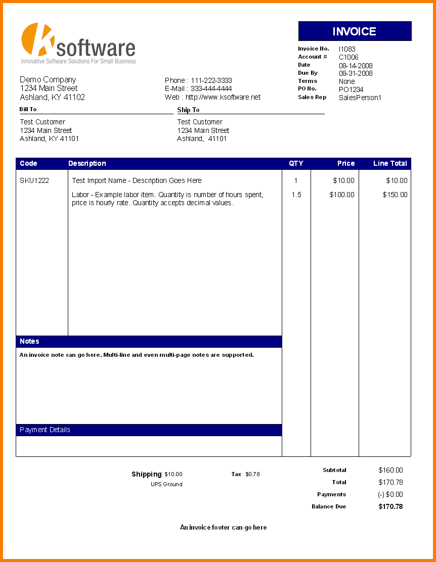 Free Invoice Templates For Word, Excel, Open Office | Invoiceberry 