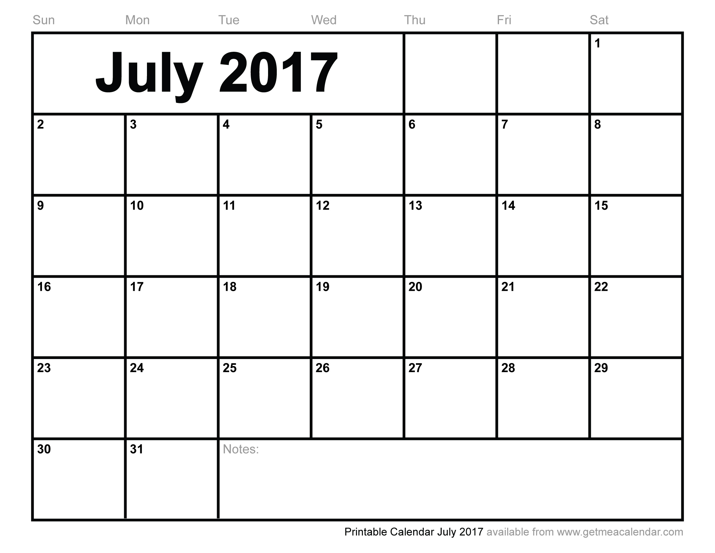 July 2017 Calendar Cute | 2017 calendar with holidays