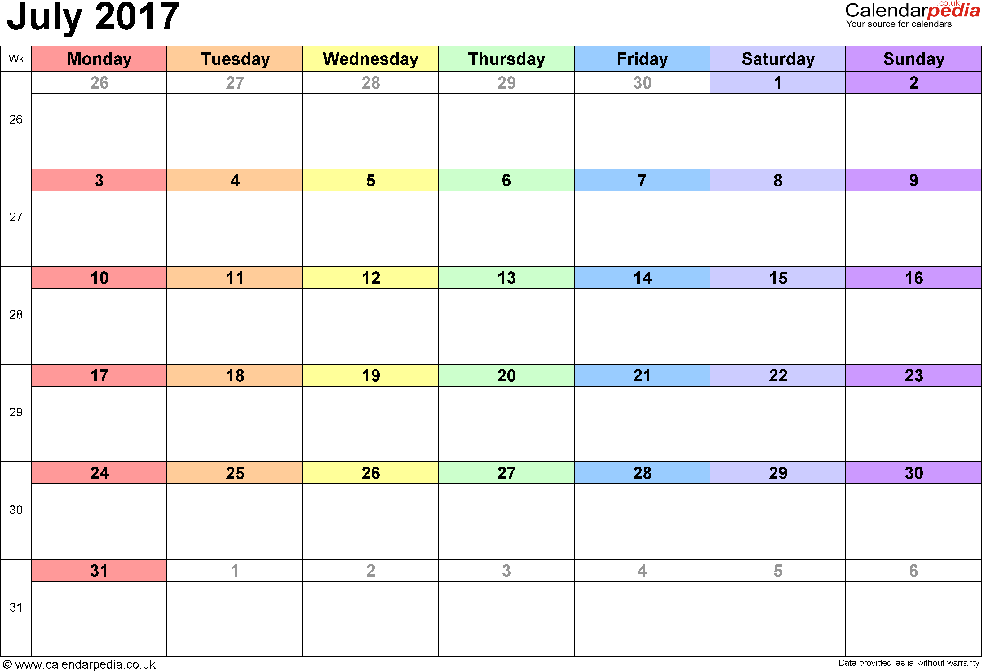 Calendar July 2017 UK, Bank Holidays, Excel/PDF/Word Templates Calendar July 2017 UK, Bank Holidays, Excel/PDF/Word Templates