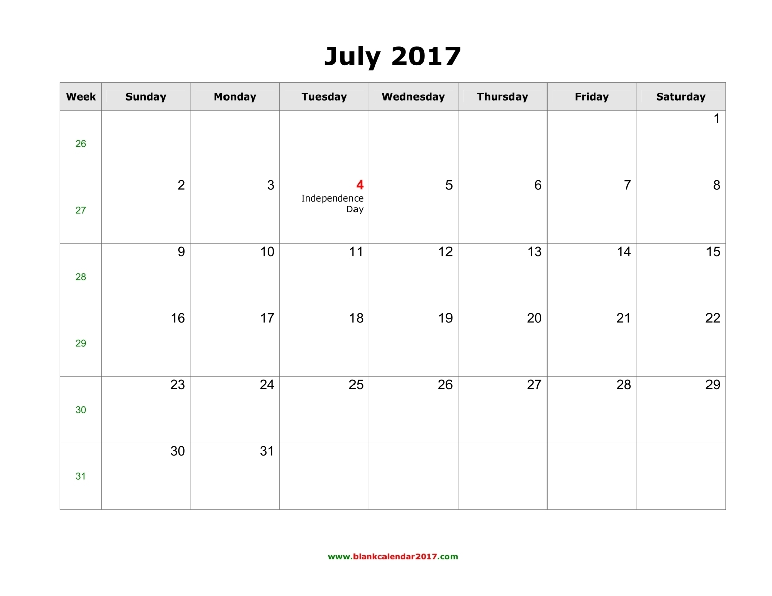 July 2017 Calendar Pdf | weekly calendar template July 2017 Calendar Pdf | weekly calendar template