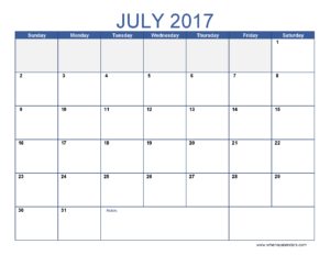 july 2017 calendar printable templates free printable