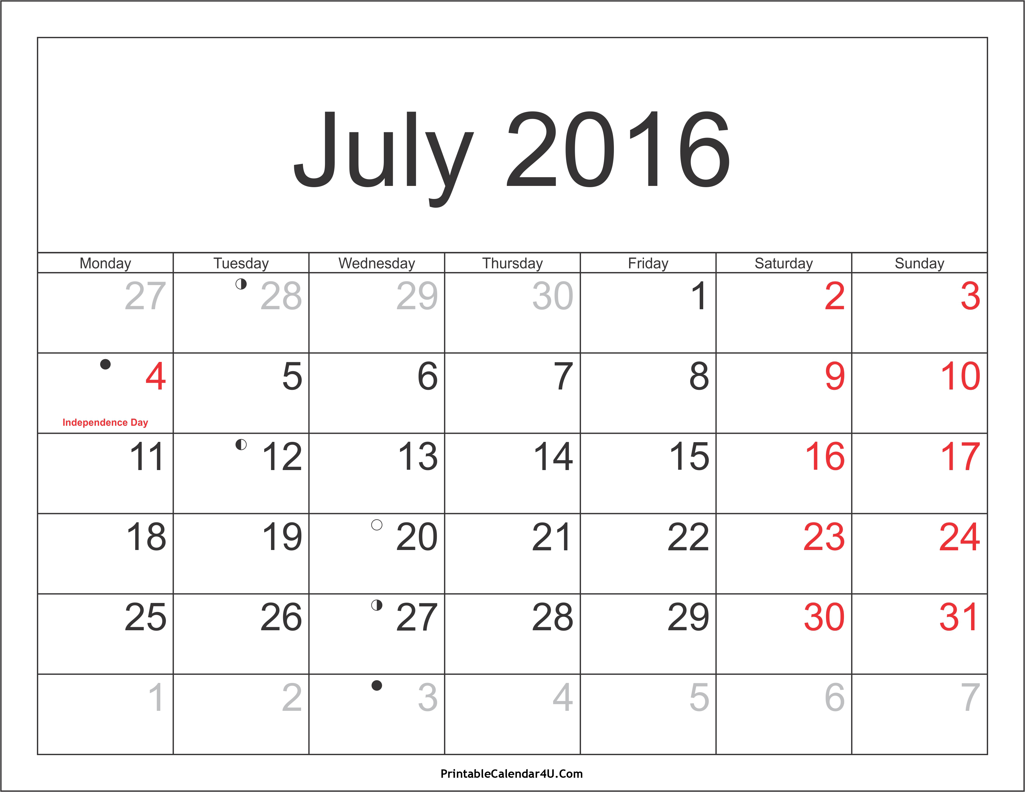 July 2017 Calendar With Holidays India | printable calendar templates July 2017 Calendar With Holidays India | printable calendar templates