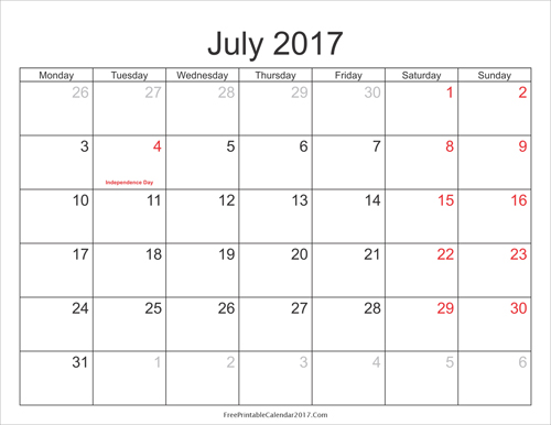 july 2017 calendar with holidays Gallery july 2017 calendar with holidays Gallery