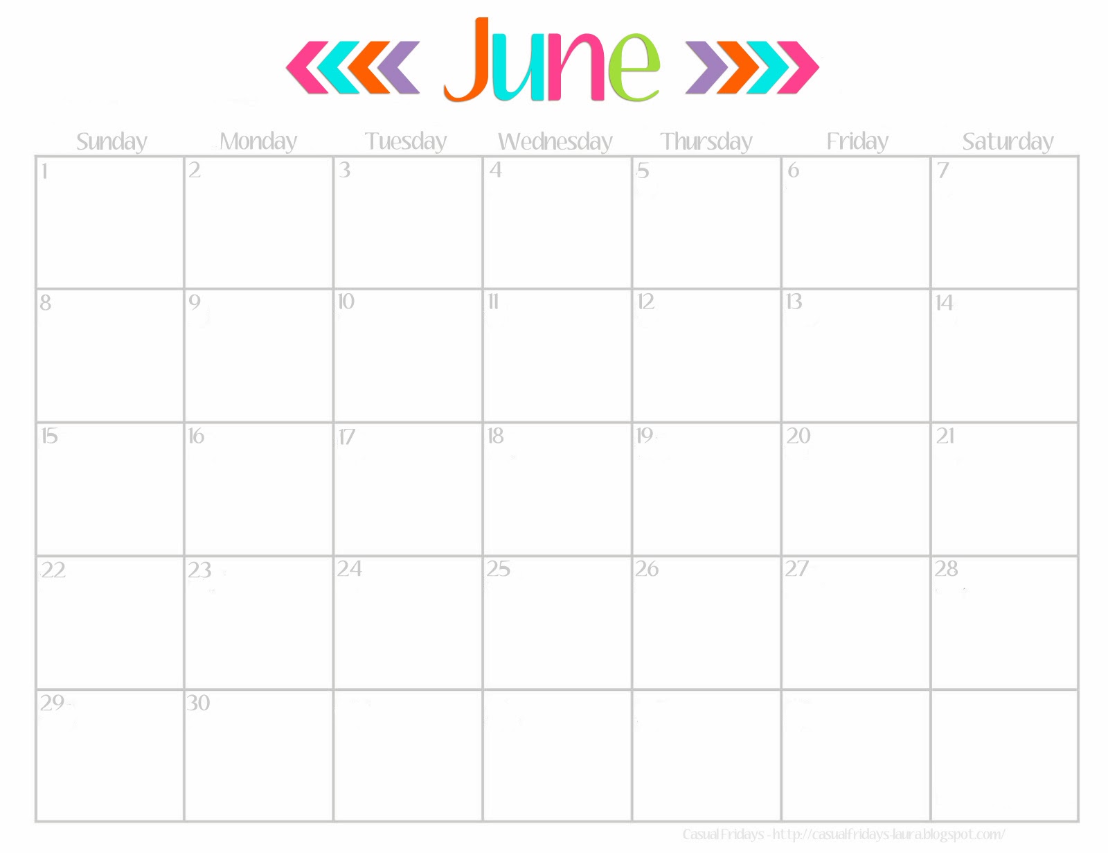 5 Best Images of Cute June 2014 Calendar Printable Free Cute 