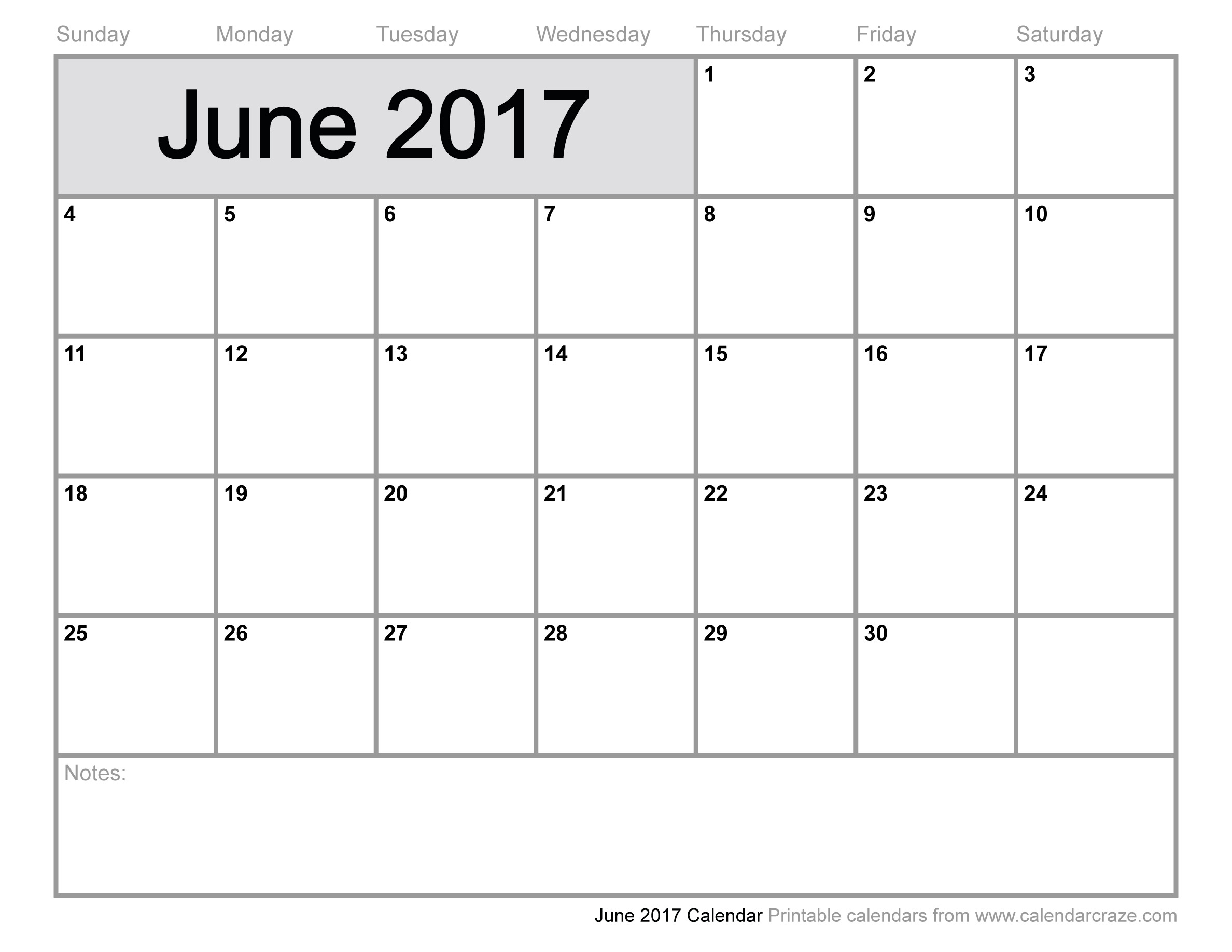 June 2017 Calendar Cute | weekly calendar template