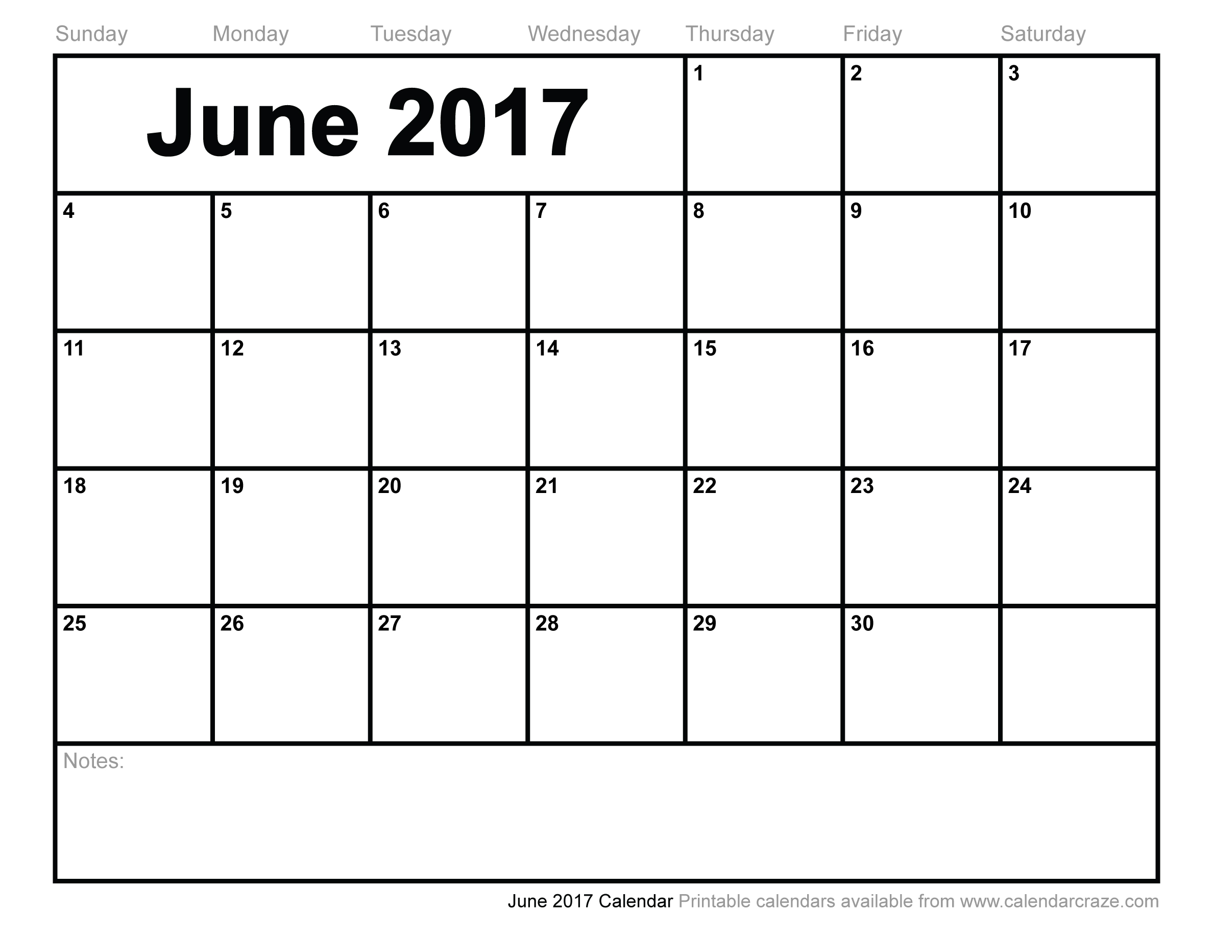 June 2017 Calendar Printable | weekly calendar template June 2017 Calendar Printable | weekly calendar template